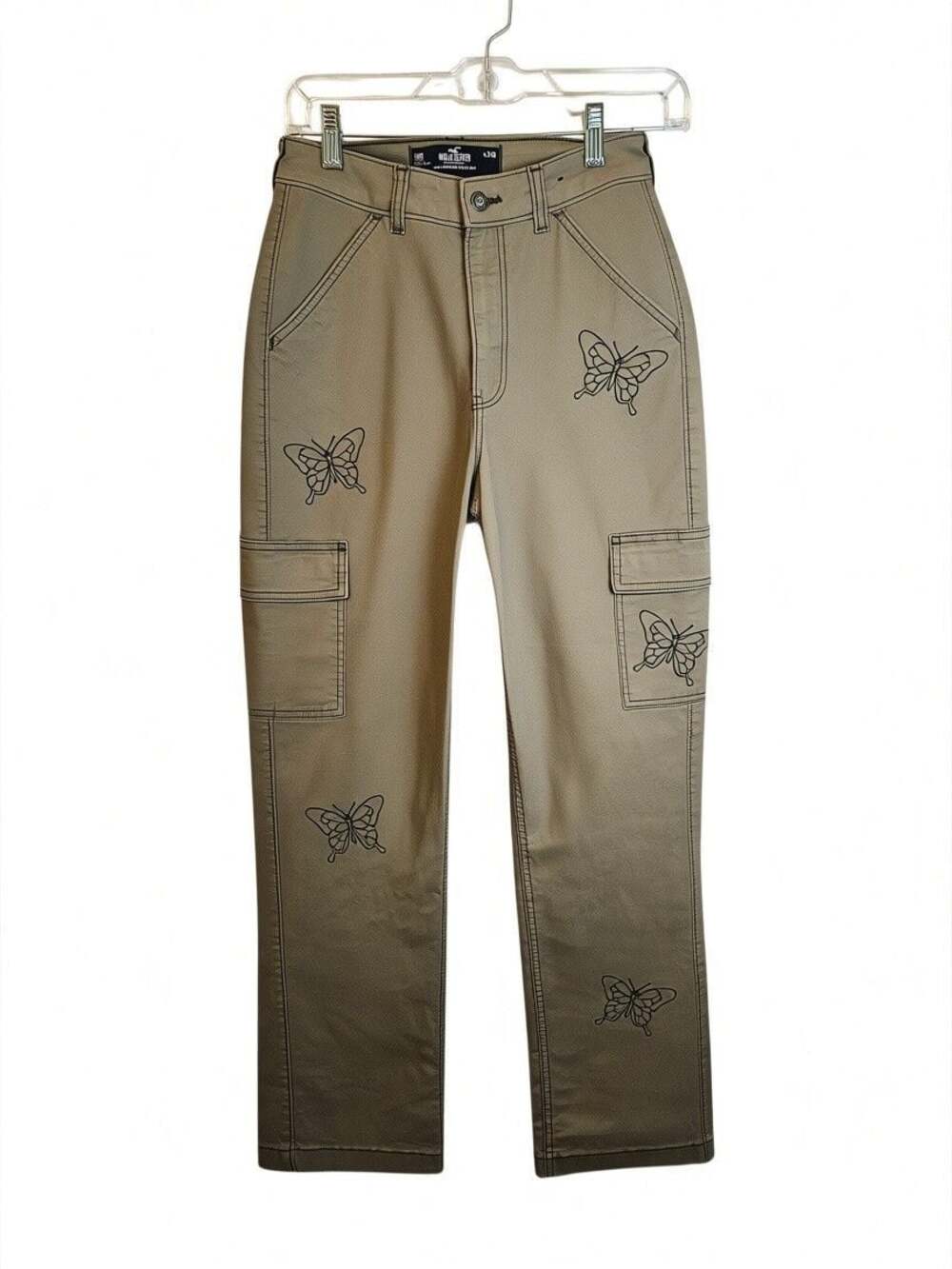Hollister Ultra High-Rise Dad Pant with Butterfly Embroidery